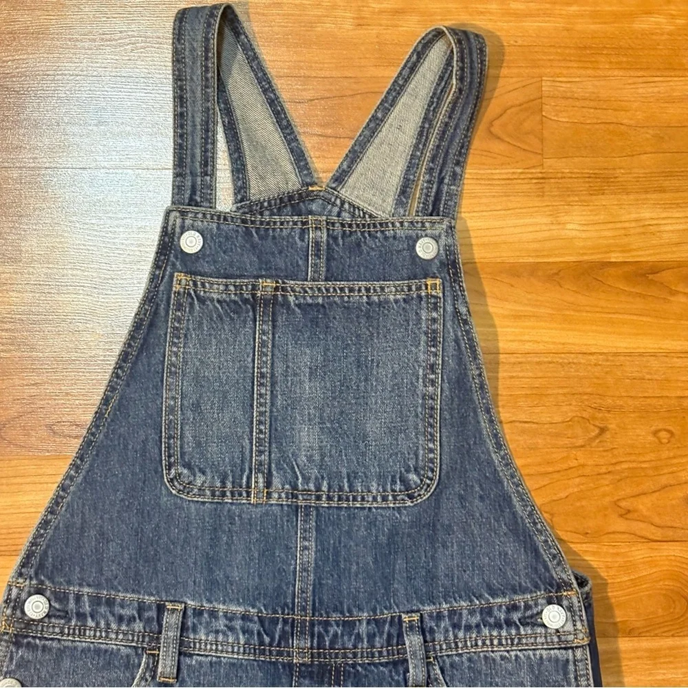 Old Navy Girls' Denim Shortalls Size XL (14-16) Adjustable Straps overall shorts